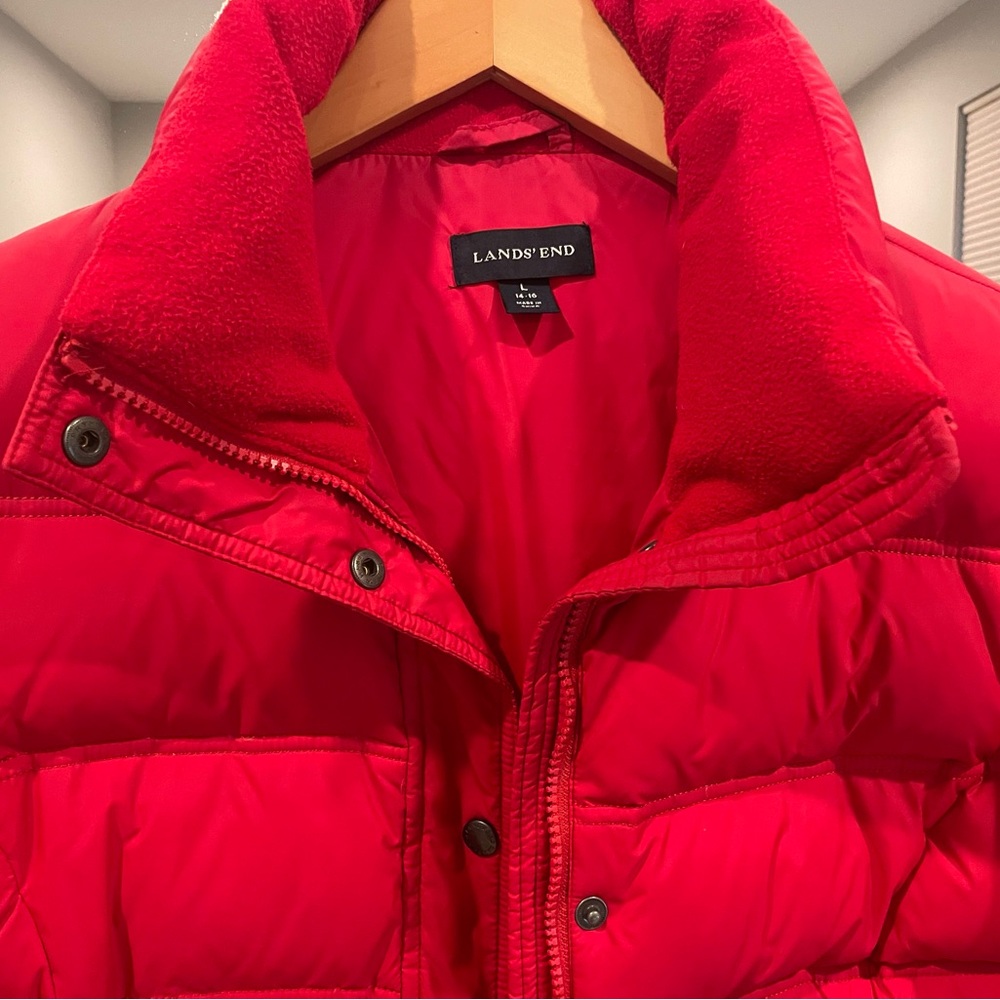 Lands End Down Puffer Coat WMNS Large - Picture 6 of 7